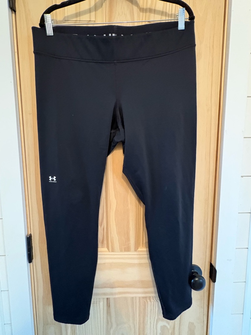 Under Armour Black Leggings with White Logo